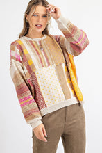 Load image into Gallery viewer, Easel Multi-patterned Sweater in Natural  Easel   

