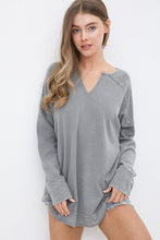 Load image into Gallery viewer, Blue B Long Sleeved Casual Top in Heather Gray Shirts &amp; Tops Blue B   
