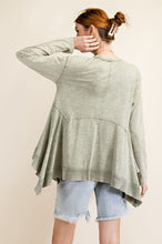 Load image into Gallery viewer, Easel Sharkbite Washed Tunic Top in Olive Grey  Easel   
