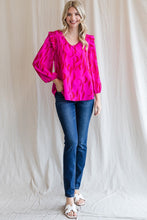 Load image into Gallery viewer, Jodifl Hot Pink and Red Printed Top Shirts &amp; Tops Jodifl   

