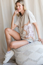 Load image into Gallery viewer, Hopely Taupe Ribbed Top with Side Star Shirts &amp; Tops Hopely   
