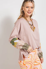 Load image into Gallery viewer, Easel Cotton Jersey Loose Fit Top in Vintage Rose Top Easel   
