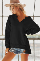 BiBi Solid Asymmetrical Tunic Top in Black Shirts & Tops BiBi   