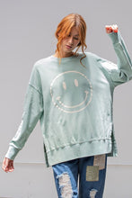 Load image into Gallery viewer, Easel Smiley Face Top in Seafoam Shirts &amp; Tops Easel   
