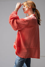 Load image into Gallery viewer, Easel Loose Fit Gauze Top in Coral Shirts &amp; Tops Easel   
