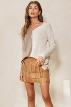 Load image into Gallery viewer, Solid Color Block Tunic Sweater in Mocha Sweaters Oddi   
