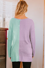 Load image into Gallery viewer, Solid Color Block Tunic Sweater in Lavender Sweaters Oddi   
