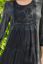 Load image into Gallery viewer, Charcoal Embroidered Dress by Young Threads Dress Young Threads   
