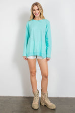 Load image into Gallery viewer, Easel Loose Fit Cotton Top in Aqua  Easel   
