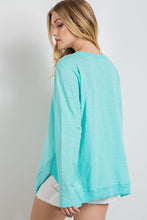 Load image into Gallery viewer, Easel Loose Fit Cotton Top in Aqua  Easel   
