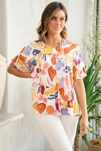Load image into Gallery viewer, Abstract Patterned Top with Tassels in Mustard Top Hailey &amp; Co.   
