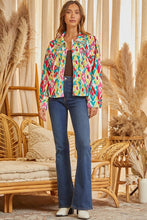 Load image into Gallery viewer, Corduroy Multi Colored Print Jacket in Ivory Multi Top Andree by Unit   
