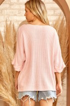 Load image into Gallery viewer, Knit Transitional Sweater in Blush Top Andree by Unit   
