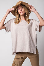 Load image into Gallery viewer, Easel Short Sleeve Boxy Cotton Top in Ecru Top Easel   
