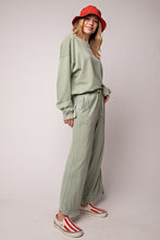 Load image into Gallery viewer, Pants Only - Easel Mineral Washed Terry Knit Pants in Sage Bottoms Easel   
