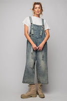 Easel Sanforized Washed Denim Overalls in Vintage Denim ON ORDER Overalls Easel   