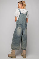 Easel Sanforized Washed Denim Overalls in Vintage Denim ON ORDER Overalls Easel   