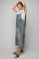 Easel Sanforized Washed Denim Overalls in Vintage Denim ON ORDER Overalls Easel   