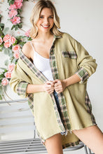 Load image into Gallery viewer, Washed Waffle Thermal Knit Blazer Top in Sage Top Oli &amp; Hali   
