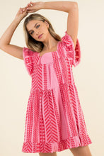 Load image into Gallery viewer, Aztec Pattern Knit Dress in Pink  THML   
