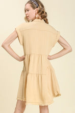 Load image into Gallery viewer, Umgee Snow Washed Dress in Tan Dresses Umgee   
