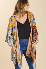 Load image into Gallery viewer, Umgee Mixed Print Open Kimono in Honey Mix Casual Kimonos Umgee   
