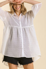 Load image into Gallery viewer, Umgee Sheer Polka Dot Tunic Top in Ivory Shirts &amp; Tops Umgee   
