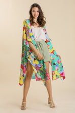 Load image into Gallery viewer, Umgee Emerald Floral Print Kimono Kimonos Umgee   
