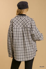 Load image into Gallery viewer, Umgee Tweed Plaid Shacket in Black Coats &amp; Jackets Umgee   
