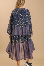 Load image into Gallery viewer, Umgee Navy Mixed Print Long Kimono Casual Kimonos Umgee   
