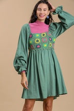 Load image into Gallery viewer, Umgee Dress with Colorful Crochet and Smocking in Lagoon-FINAL SALE Dresses Umgee   
