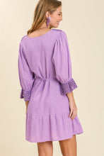 Load image into Gallery viewer, Umgee Dress with Crochet Overlay in Lavender Dress Umgee   

