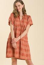 Load image into Gallery viewer, Umgee Polka Dot Tiered Dress in Clay Dress Umgee   
