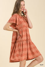 Load image into Gallery viewer, Umgee Polka Dot Tiered Dress in Clay Dress Umgee   
