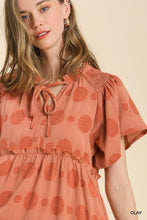 Load image into Gallery viewer, Umgee Polka Dot Tiered Dress in Clay Dress Umgee   
