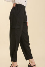 Load image into Gallery viewer, Umgee Linen Blend Pants with Side Pockets in Black Pants Umgee   
