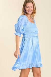 Umgee Shimmery Baby Blue Dress  Umgee   