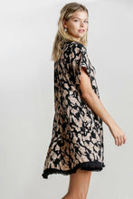 Load image into Gallery viewer, Umgee Black Animal Print Tiered Dress Dresses Umgee   
