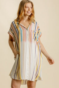 Umgee Ombre Striped Dress in Honey Mix Dresses Umgee   