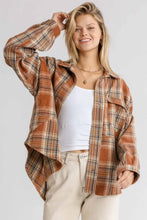 Load image into Gallery viewer, Umgee Plaid Shacket in Brown  Umgee   
