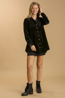 Umgee Velvet Tunic Top in Black  Umgee   