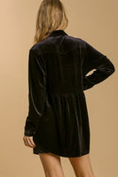 Umgee Velvet Tunic Top in Black  Umgee   