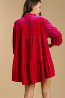Umgee Velvet Tunic Top in Raspberry FINAL SALE  Umgee   