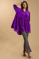 Umgee Velvet Tunic Top in Violet FINAL SALE  Umgee   
