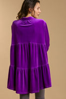 Umgee Velvet Tunic Top in Violet FINAL SALE  Umgee   