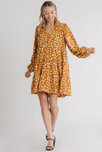 Load image into Gallery viewer, Umgee Ochre Mix Dalmatian Print Dress Dresses Umgee   
