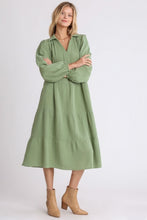 Load image into Gallery viewer, Umgee Gauze Tiered Maxi Dress in Sage Dresses Umgee   
