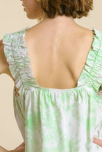 Load image into Gallery viewer, Umgee Green Apple Poplin Top with Ruffled Straps FINAL SALE Shirts &amp; Tops Umgee   
