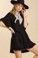Umgee Ruffled Tunic Top in Black  Umgee   