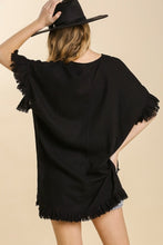 Load image into Gallery viewer, Umgee Ruffled Tunic Top in Black  Umgee   
